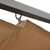 vidaXL Пергола з Висувним Дахом Сіро-Коричневий 3x3 м 180 г/м² Сталь