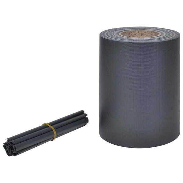 vidaXL Садовий Захисний Екран Темно-Сірий 70х0,19 м ПВХ