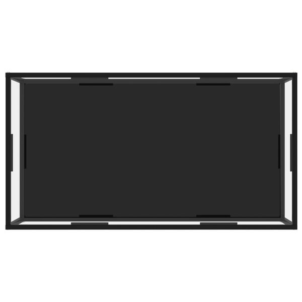 vidaXL Журнальний столик Прозорий/Чорний 120х60х35 см Загартоване скло