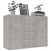 800688 vidaXL Sideboard Concrete Grey 88x30x65 cm Chipboard
