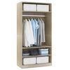 800228 vidaXL Wardrobe Sonoma Oak 100x50x200 cm Chipboard