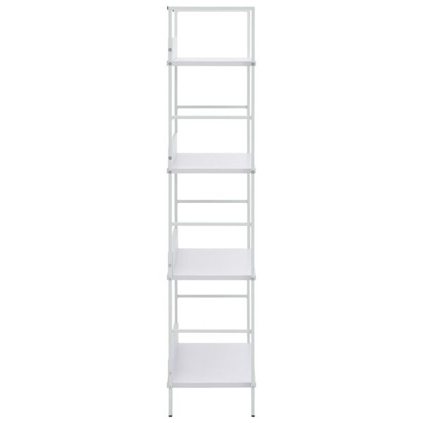 288224 vidaXL 4-Layer Book Shelf White 60x27,6x124,5 cm Chipboard