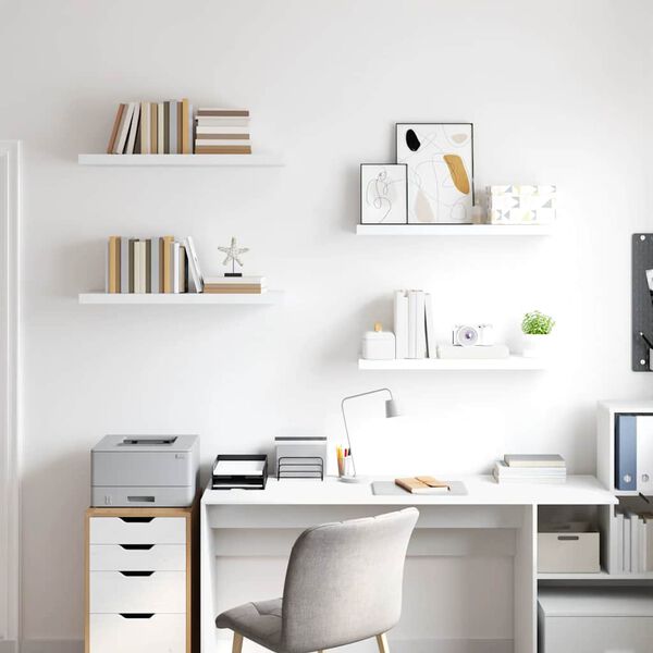 vidaXL Настінні Полиці з Прихованим Кріпленням 4 шт 80x23,5x3,8 см МДФ