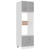 802550 vidaXL Microwave Cabinet Concrete Grey 60x57x207 cm Chipboard