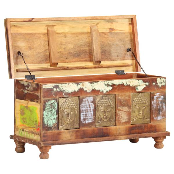 vidaXL Скриня з Образами Будди 90x35x45 см Відновлена Деревина