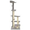 170708 vidaXL Cat Tree with Sisal Scratching Post Grey 125 cm