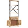 vidaXL Сервант з полицями 65x30x180 см Масив дерева манго