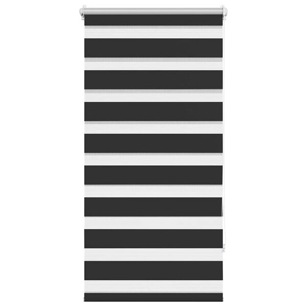 vidaXL Смугаста Рулонна Штора Чорний 60х120 см