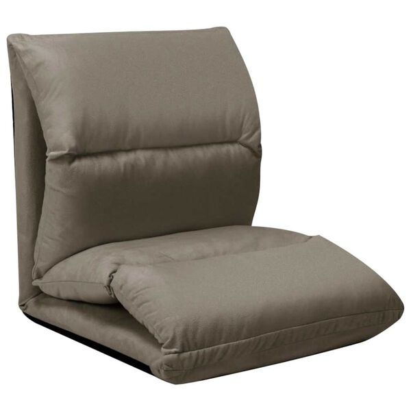 vidaXL Розкладний підлоговий стілець Темно-сірий Мікрофібра