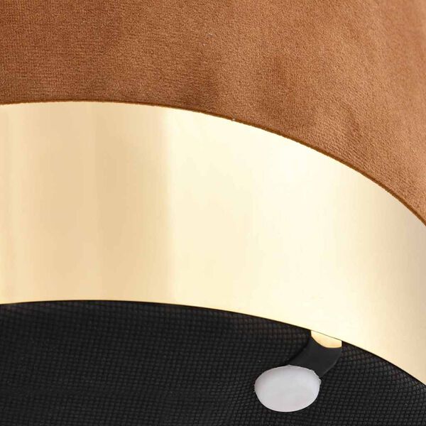 vidaXL Табурет Коричневий/Золотистий Оксамит