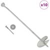 vidaXL Грунтові анкери 10 шт 10x60 см Оцинкований Метал