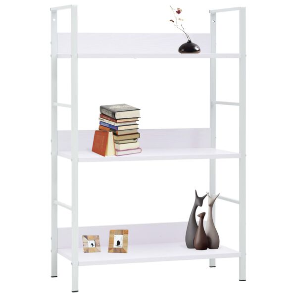 288220 vidaXL 3-Layer Book Shelf White 60x27,6x90,5 cm Chipboard