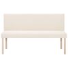 vidaXL Лавка Кремовий 139,5 см Поліестер