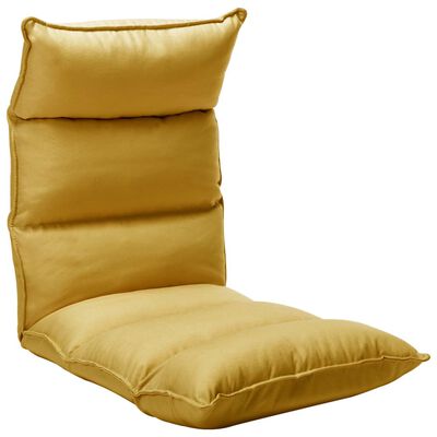 vidaXL Розкладний підлоговий стілець Гірчично-жовтий Тканина