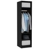 800235 vidaXL Wardrobe Black 50x50x200 cm Chipboard