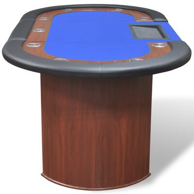 vidaXL Покерний Стіл на 10 Гравців з Зоною Дилера і Лотком для Фішок