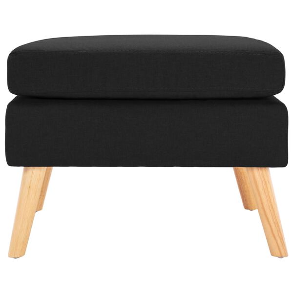 vidaXL Ослінчик для Ніг Чорний Тканина