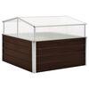 vidaXL Теплиця Коричневий 100x100x85 см Оцинкована Cталь