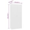 800288 vidaXL Shoe Cabinet White 80x35,5x180 cm Chipboard