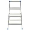vidaXL Драбина-Стрем'янка Двостороння 4 Сходинки 90 см Алюміній