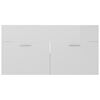 804671 vidaXL Sink Cabinet High Gloss White 90x38,5x46 cm Chipboard