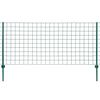 142815 vidaXL Euro Fence Steel 20x1 m Green