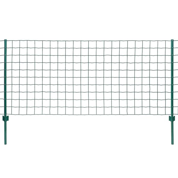 142815 vidaXL Euro Fence Steel 20x1 m Green