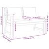 vidaXL Садова Лавка з Кремовою Подушкою 114,5 см Масив Акації