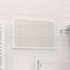 804611 vidaXL Bathroom Mirror High Gloss White 60x1,5x37 cm Chipboard