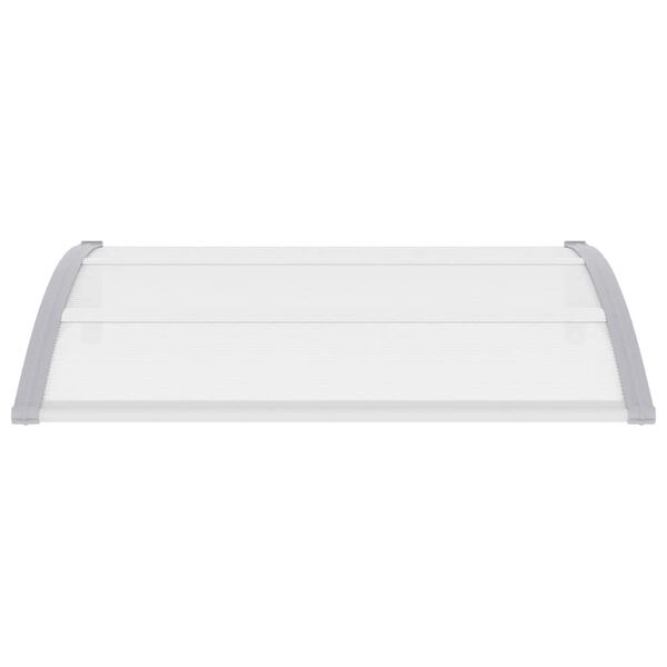 vidaXL Навіс для Дверей Сірий і Прозорий 120x80 см ПК