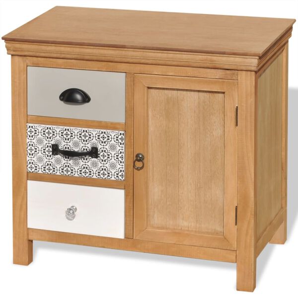 vidaXL Сервант 65x35x60 см Масив евкаліптового дерева