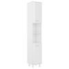 802630 vidaXL Bathroom Cabinet High Gloss White 30x30x179 cm Chipboard