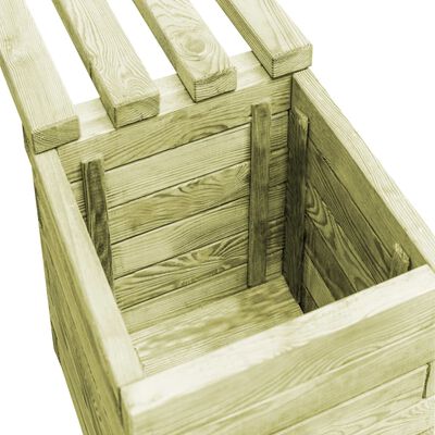 vidaXL Садова лавка з ящиками для рослин Просочена соснова деревина