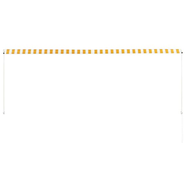 vidaXL Висувний Тент Жовтий/Білий 350x150 см