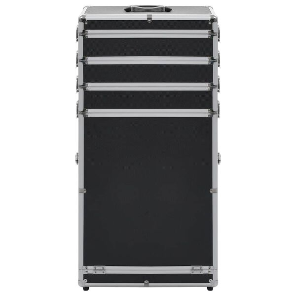 vidaXL Валіза для Косметики Чорний Алюміній