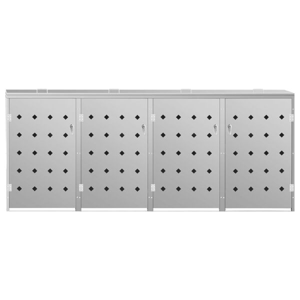 vidaXL Загорожа для 4-х Сміттєвих Контейнерів 240л Нержавіюча Сталь