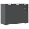 vidaXL Сервант Глянцевий Чорний 107x35x76 см