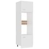 802546 vidaXL Microwave Cabinet White 60x57x207 cm Chipboard