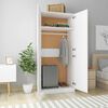 800630 vidaXL Wardrobe White 90x52x200 cm Chipboard