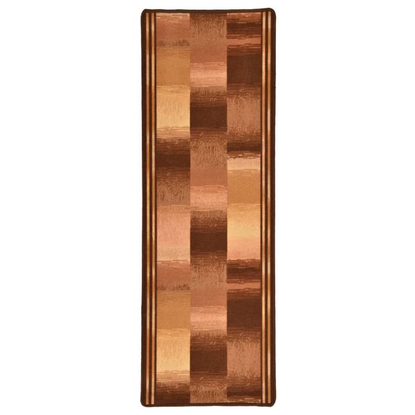 vidaXL Килимова Доріжка з Гелевою Підкладкою Бежевий Кубики 67x120 см