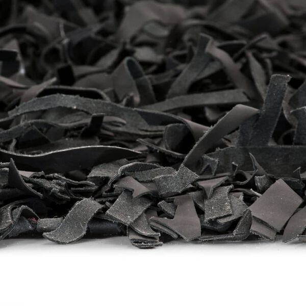 vidaXL Ворсистий Килимок Сірий 80x160 см Натуральна Шкіра