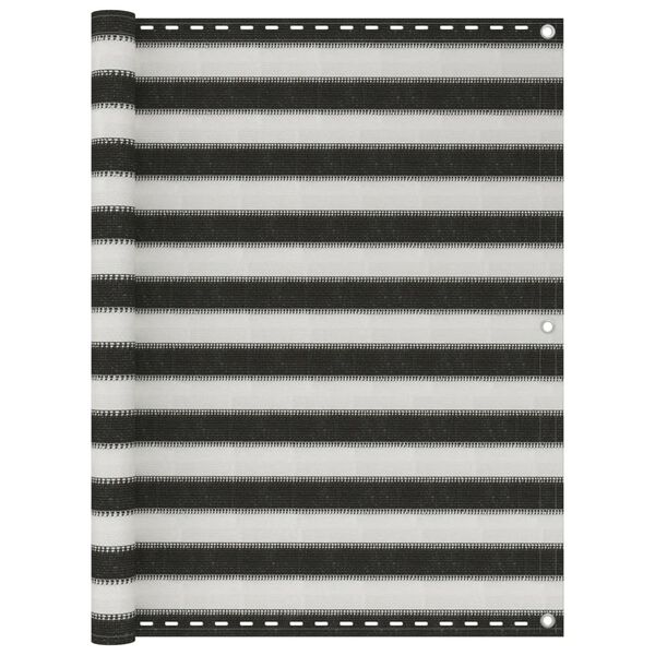 vidaXL Балконна Ширма Антрацит і Білий 120x300 см ПВЩ