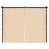 vidaXL Альтанка зі Шторами Кремовий 3х3 м Сталь