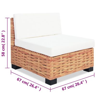 vidaXL Комплект диванів 14 од. Натуральний Ротанг