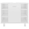 vidaXL Шафа для ванної кімнати Глянцевий білий 60х32х53,5 см ДСП