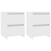 800514 vidaXL Bedside Cabinets 2 pcs White 30x30x40 cm Chipboard