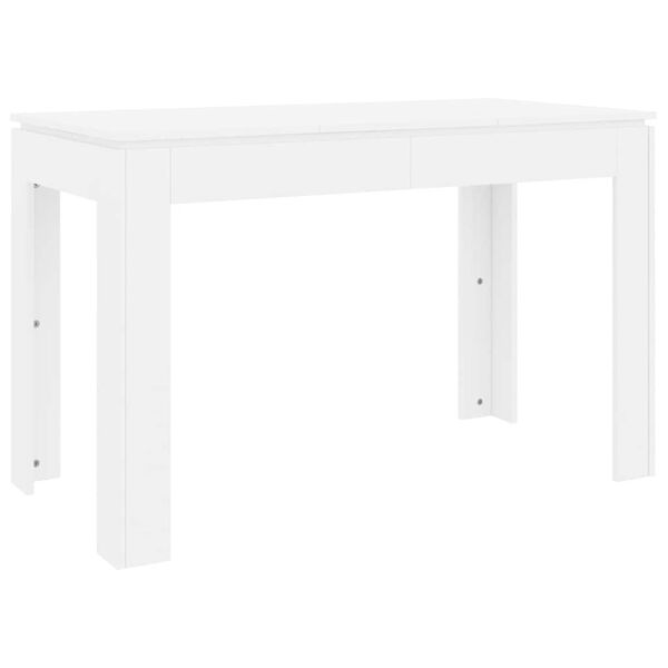 800756 vidaXL Dining Table White 120x60x76 cm Chipboard