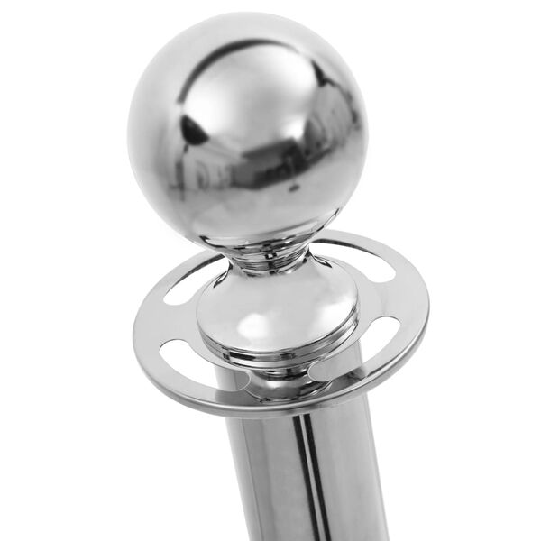 vidaXL Набір VIP Бар'єрної Огорожі 3 Од. Сріблястий Нержавіюча Сталь