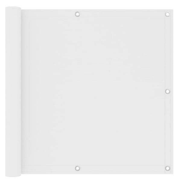 vidaXL Балконна Ширма Білий 90x500 см Тканина Оксфорд