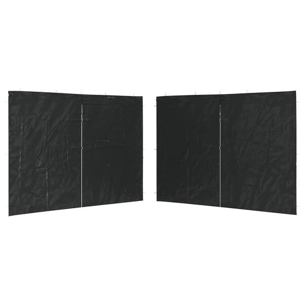 vidaXL Боковини для Святкового Намету з Блискавкою 2 шт Антрацит ПЕ